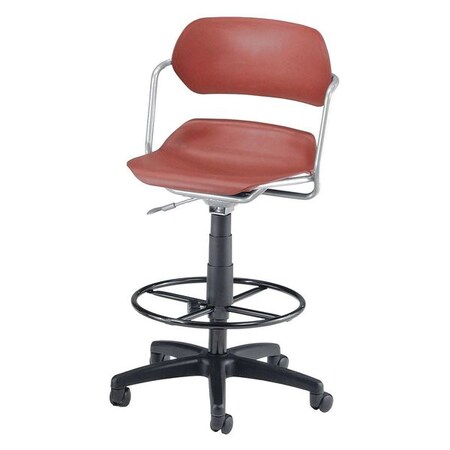 Ofm Task Chairs, 23-1/2" to 27" or 26-1/2" to 30" Height, Fixed, Wine 200-DK-SLVR-WNE