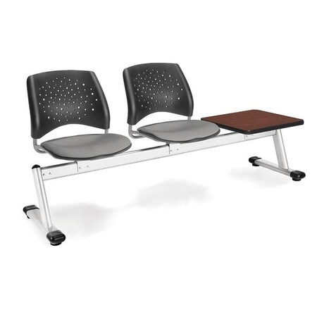 Ofm Beam Seating W/ 2 Seats, 1Tbl, Putty, Mah 323T-2218-MAH