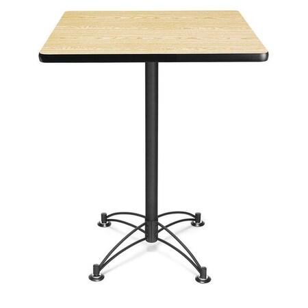 Ofm Cafe Table 30" Sq, Black Base, Oak CBLT30SQ-OAK