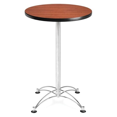 Ofm Cafe Table, 24" Rnd, Chrome Base, Chry CCLT24RD-CHY