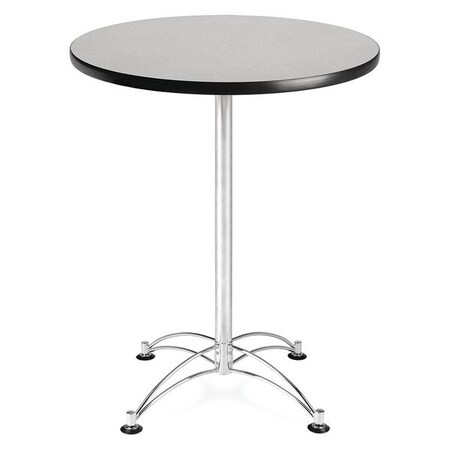 Ofm Cafe Table, 30" Rnd, Chrome Base, Gray CCLT30RD-GRYNB