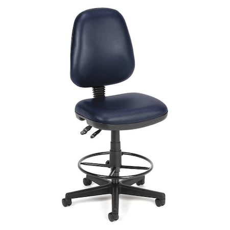 Ofm Task Chairs, 25-1/2" to 29-3/4" Height, No Arms, Navy 119-VAM-DK-605