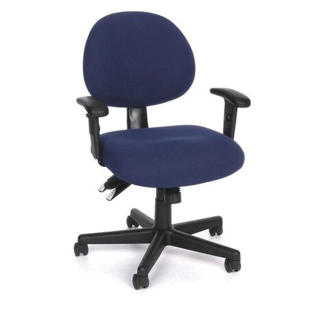 Ofm Task Chairs, 19" to 22-1/2" Height, 7-Way Adjustable, Blue 241-AA-202