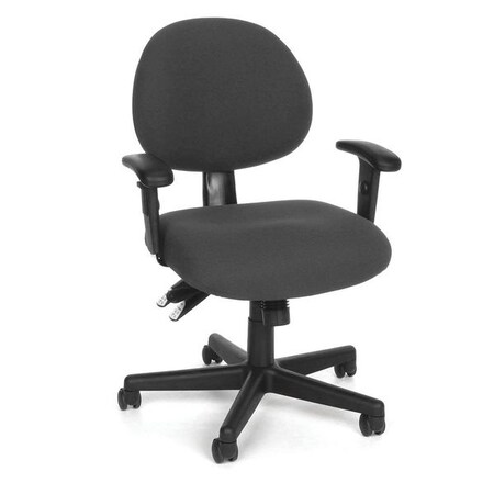 Ofm Task Chairs, 19" to 22-1/2" Height, 7-Way Adjustable, Charcoal 241-AA-203