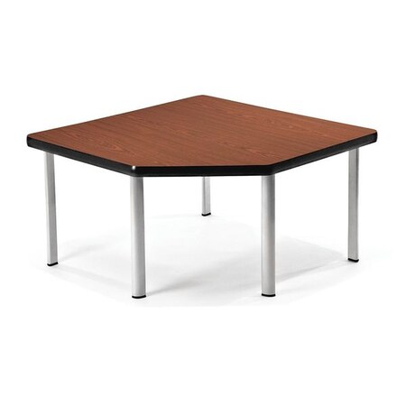 Ofm Corner Table, 30"x30", Silver Legs, Mah ET3030-MHGY-SLG
