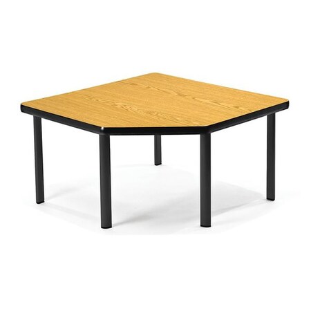 Ofm Corner Table, 30"x30", Black Legs, Oak ET3030-OAK-BLG