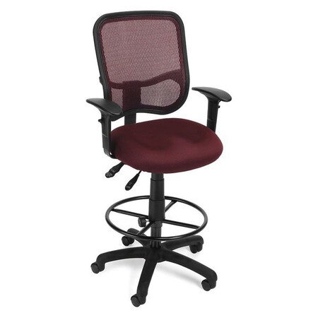 Ofm Task Chairs, 27-1/4" to 31-1/2" or 30-1/4" to 34-1/2" Height, 7-Way Adjustable, Wine 130-AA3-DK-A03