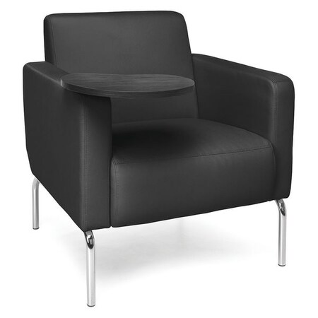 Ofm Lounge Chair W/ Tngst Tablet Blk Pu Back, 31" to 36" x 33" 3002T-PU606-TG
