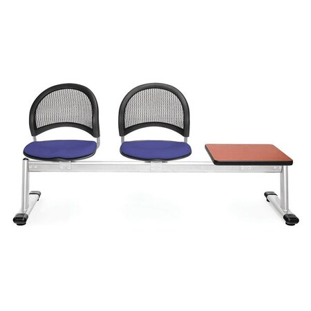 Ofm Moon 3 Beam Seat W/2Seat/1Tbl, Rylblu, Chr 333T-2210-CHRY