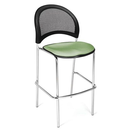 Ofm Moon Cafe Height Chair, Chrome Base, Sag, PK2 338C-2PK-2207