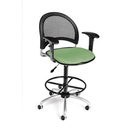 Ofm Moon Swivel Chair, Sage Green 336-AA3-DK-2207