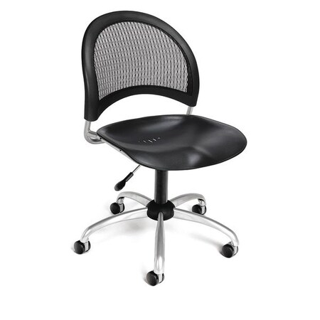 Ofm Moon Swivel Chair, Blk Plastic S/B 336-P-BLK