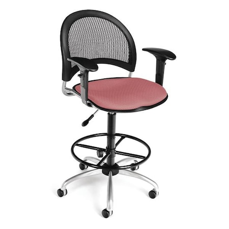 Ofm Moon Swivel Chair, Coral Pink 336-AA3-DK-2208