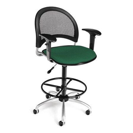 Ofm Moon Swivel Chair, Forest Green 336-AA3-DK-2221