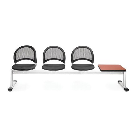 Ofm Moon4 Beam Seat W/3Seat/1Tbl, Slgry, Chr 334T-2213-CHRY