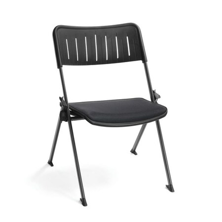 Ofm Nesting Fabric Stack Chair, Black, PK4 308-F-4PK-805