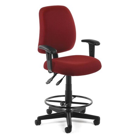 Ofm Task Chairs, 18-1/4" to 22-1/2" Height, Adjustable, Wine 118-2-AA-DK-803