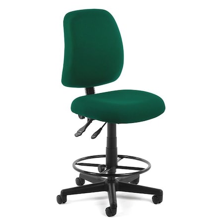 Ofm Task Chairs, 18-1/4" to 22-1/2" Height, Adjustable, Green 118-2-DK-807