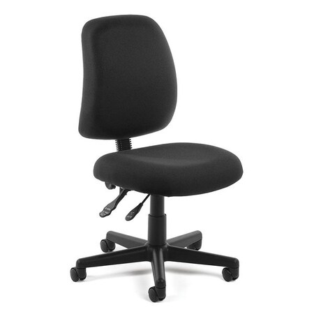 Ofm Fabric Task Chair, 18-1/4" to 22-1/2", No Arms, Black 118-2-805