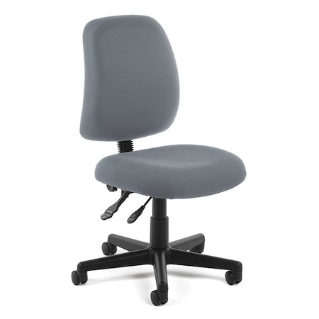 Ofm Task Chairs, 18-1/4" to 22-1/2" Height, No Arms, Gray 118-2-801