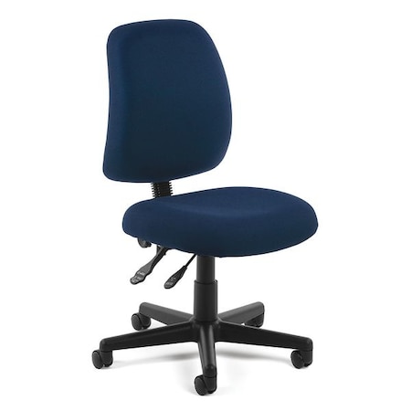 Ofm Task Chairs, 18-1/4" to 22-1/2" Height, No Arms, Navy 118-2-804