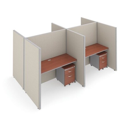 Ofm Privacy Station, Beige/Cherry, vinyl T2X2-6360-VGBC