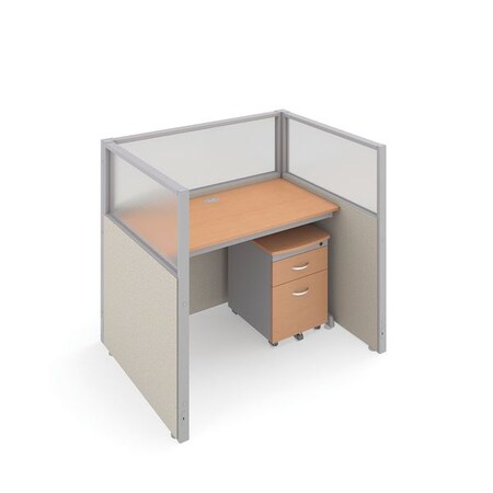 Ofm 39-1/4" D, 47" H, Beige/Maple, polycarbonate T1X1-4748-PGBM