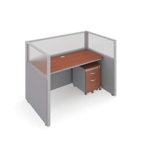 Ofm 39-1/4" D, 47" H, Gray/Cherry, polycarbonate T1X1-4760-PGGC