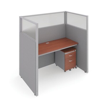 Ofm 39-1/4" D, 63" H, Gray/Cherry, polycarbonate T1X1-6360-PGGC