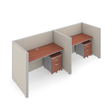 Ofm Privacy Station, 39-1/4" D, 47" H, Beige/Cherry, vinyl T1X2-4760-VGBC