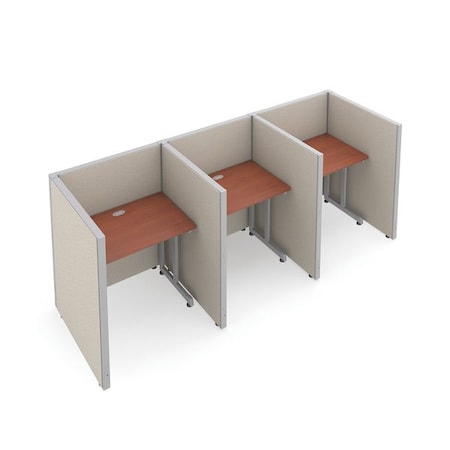 Ofm Privacy Station, 39-1/4" D, 47" H, Beige/Cherry, vinyl T1X3-4737-VGBC