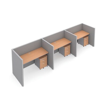 Ofm Privacy Station, 39-1/4" D, 47" H, Gray/Maple, vinyl T1X3-4760-VGGM
