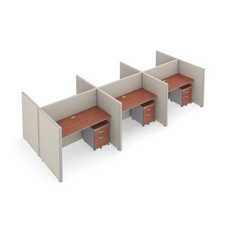 Ofm Privacy Station Privacy Station, Beige/Cherry, vinyl T2X3-4760-VGBC