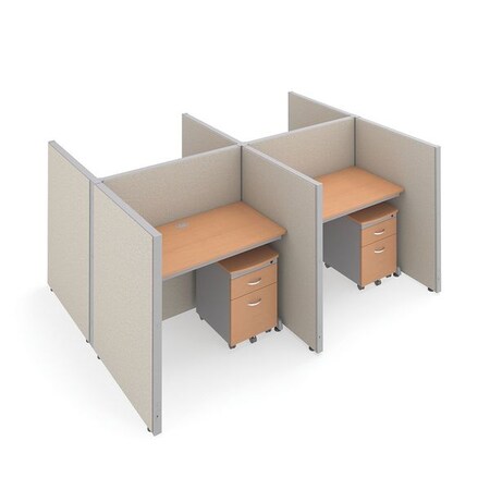 Ofm Privacy Station, Beige/Maple, vinyl T2X2-4748-VGBM