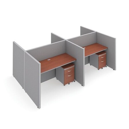 Ofm Privacy Station, Gray/Cherry, vinyl T2X2-4760-VGGC