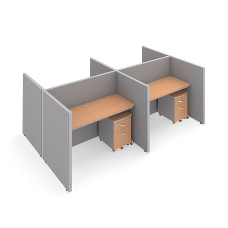 Ofm Privacy Station, Gray/Maple, vinyl T2X2-4760-VGGM