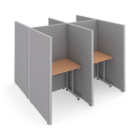 Ofm Privacy Station, Gray/Maple, vinyl T2X2-6337-VGGM