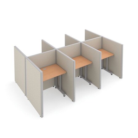 Ofm Privacy Station, Beige/Maple, vinyl T2X3-4737-VGBM