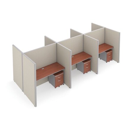 Ofm Privacy Station, Beige/Cherry, vinyl T2X3-6360-VGBC