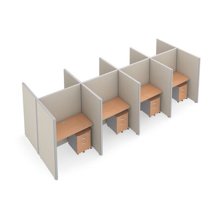 Ofm Privacy Station, Beige/Maple, vinyl T2X4-6348-VGBM