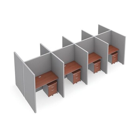 Ofm Privacy Station, Gray/Cherry, vinyl T2X4-6348-VGGC