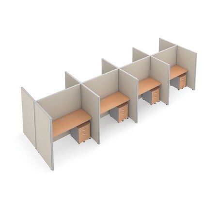 Ofm Privacy Station, Beige/Maple, vinyl T2X4-6360-VGBM