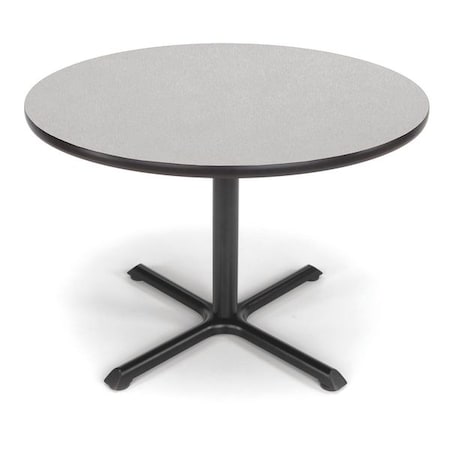 Ofm Multipurpose Table, 42" D, 29-1/2" H, Gray Nebula, Honeycomb Core Laminate XT42RD-GRYNB