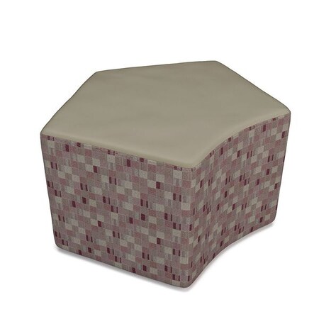 Ofm 26" D, 17-3/4" H, Taupe, Plum, Polyurethane 55-PU607-PLUM