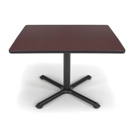 Ofm Multipurpose Table 36" D X 29-1/2" H, 36" W X Laminate, Mahogany XT36SQ-MHGY