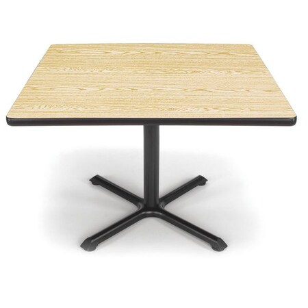 Ofm Multipurpose Table, 42" D, 29-1/2" H, Oak, Honeycomb Core Laminate XT42SQ-OAK