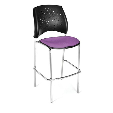Ofm Star Cafe Height Chair, 23" D, 45-3/4" H, Plum, Plastic 328C-2PK-2214