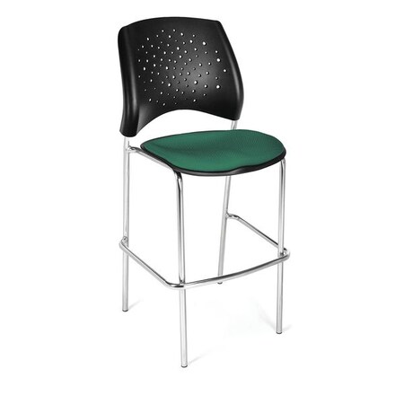 Ofm Star Cafe Height Chair, 23" D, 45-3/4" H, Shamrock Green, Plastic 328C-2PK-2201