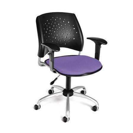 Ofm Star Swivel Chair W/Arms, Lavender 326-AA3-2202