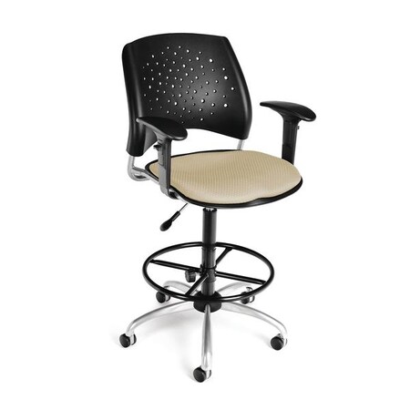 Ofm Star Swivel Chair, Khaki 326-AA3-DK-2209